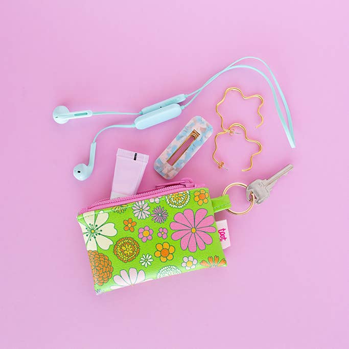 Talking Out of Turn - Wholesale Keychain - Women's - Penny Key Ring Groovy Green