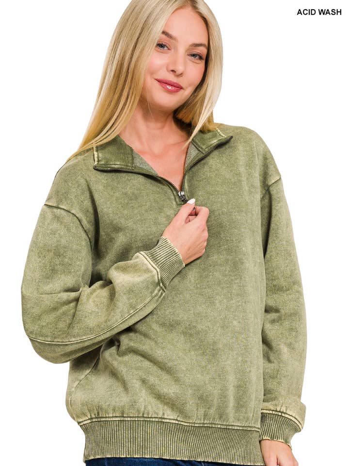 Vasket Half Zip Pullover for engroshandel hos 42POPS