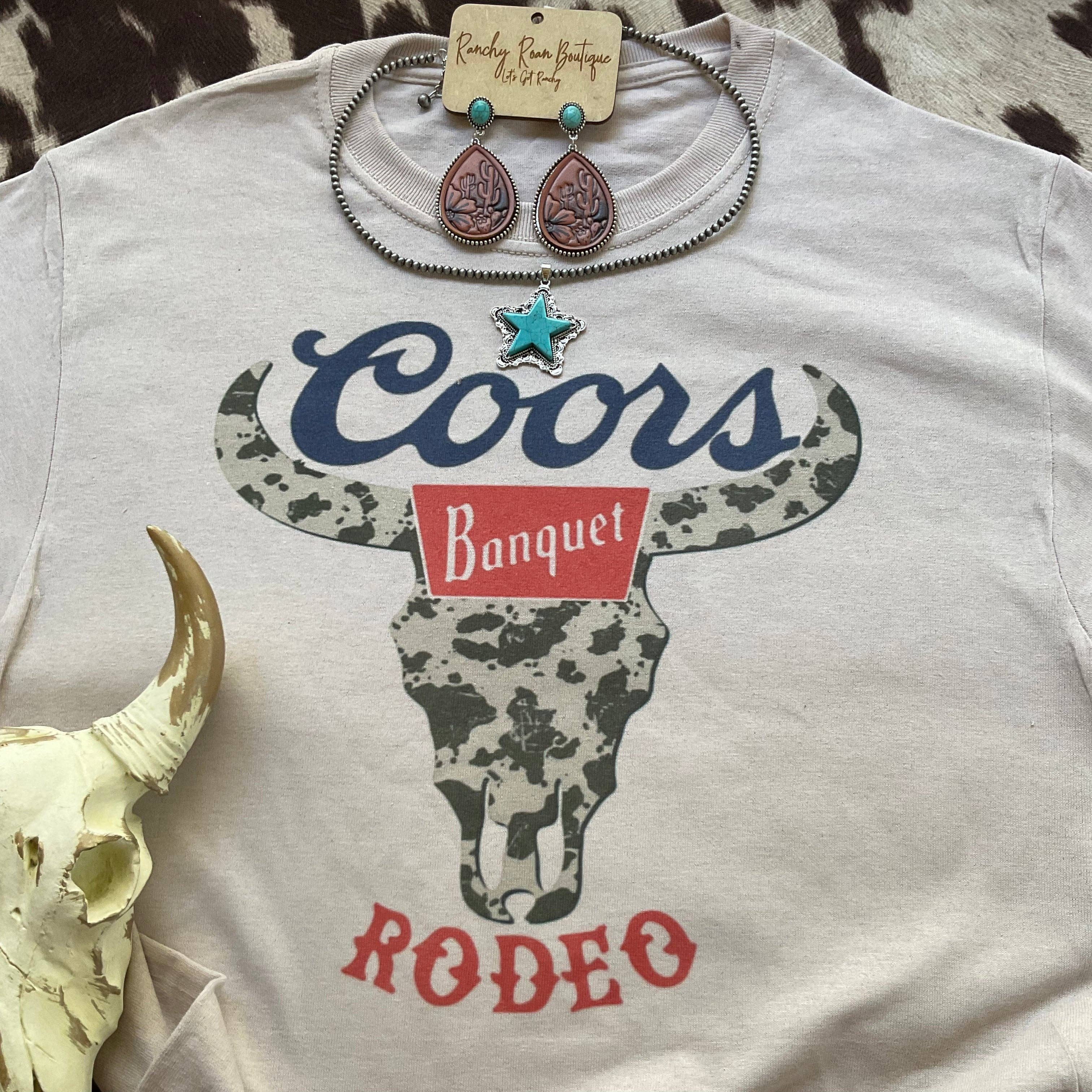 Ranchy Roan Boutique - Wholesale Screen Printed T-Shirt - Women's - Cow Coors Tee1