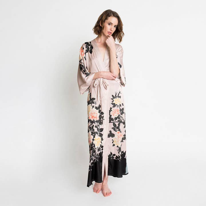 KIM+ONO - Wholesale Robe - Women's - Blush Rose Long Kimono Robe