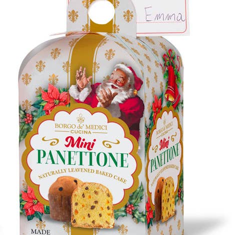 BORGO DE MEDICI USA – wholesale Kakmix – 80g Mini Panettone ”Placera hållare box” Hylla Ready Tray (12 p2