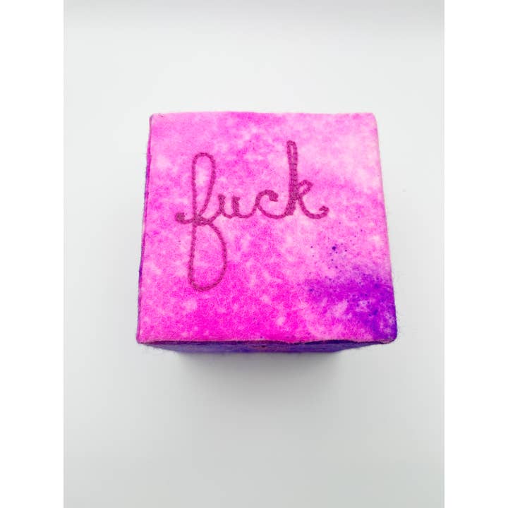 Cat Babbie - Wholesale Decorative Tabletop Object - Roll the F'ing Dice, Large, Fiber Art3