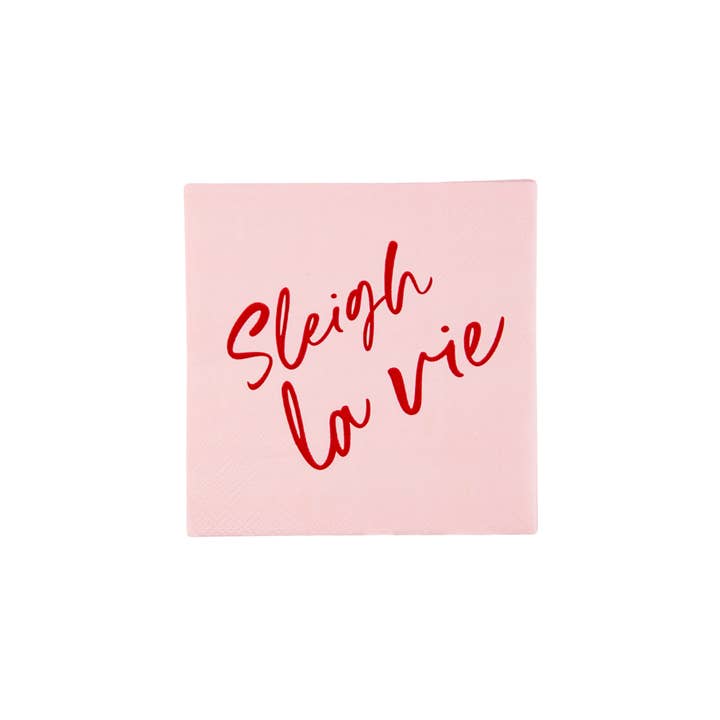 Bonjour Fête - Wholesale Disposable Napkin - SLEIGH LA VIE COCKTAIL NAPKINS