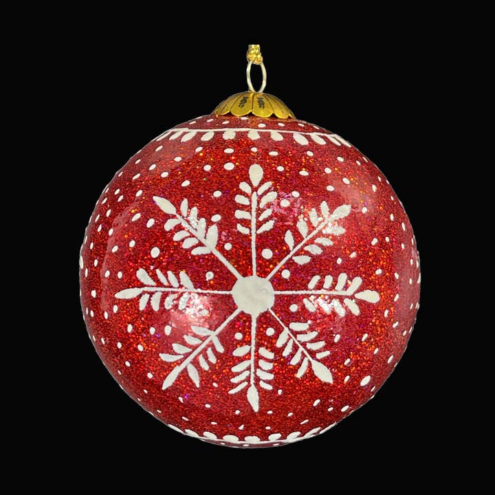 Frozen Red Christmas Bauble for wholesale by Honest love our planet