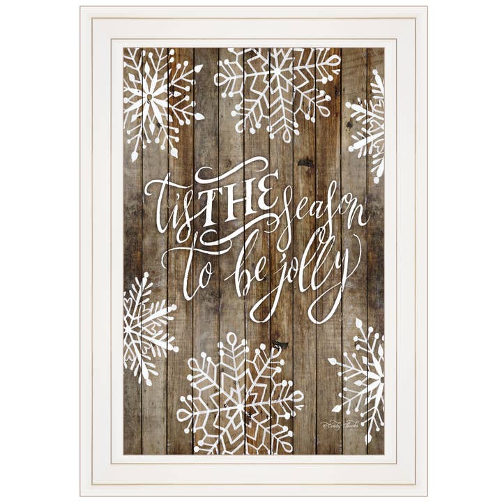 "Tis the season Snowflakes" by Cindy Jacobs, Ready to Hang for wholesale by Trendy Decor 4U