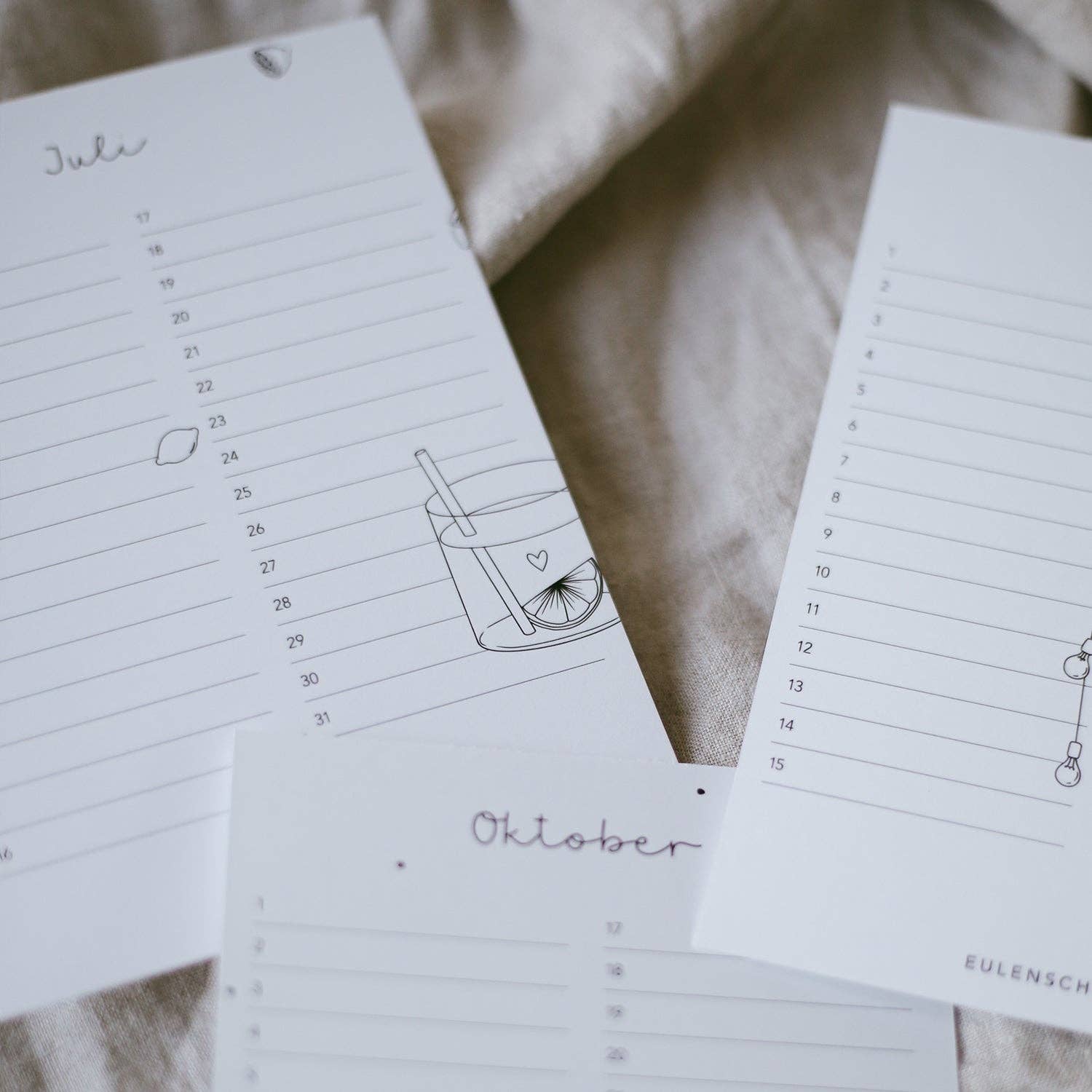 Eulenschnitt - Wholesale Calendar - Birthday desk calendar (VE = 10 pieces)1