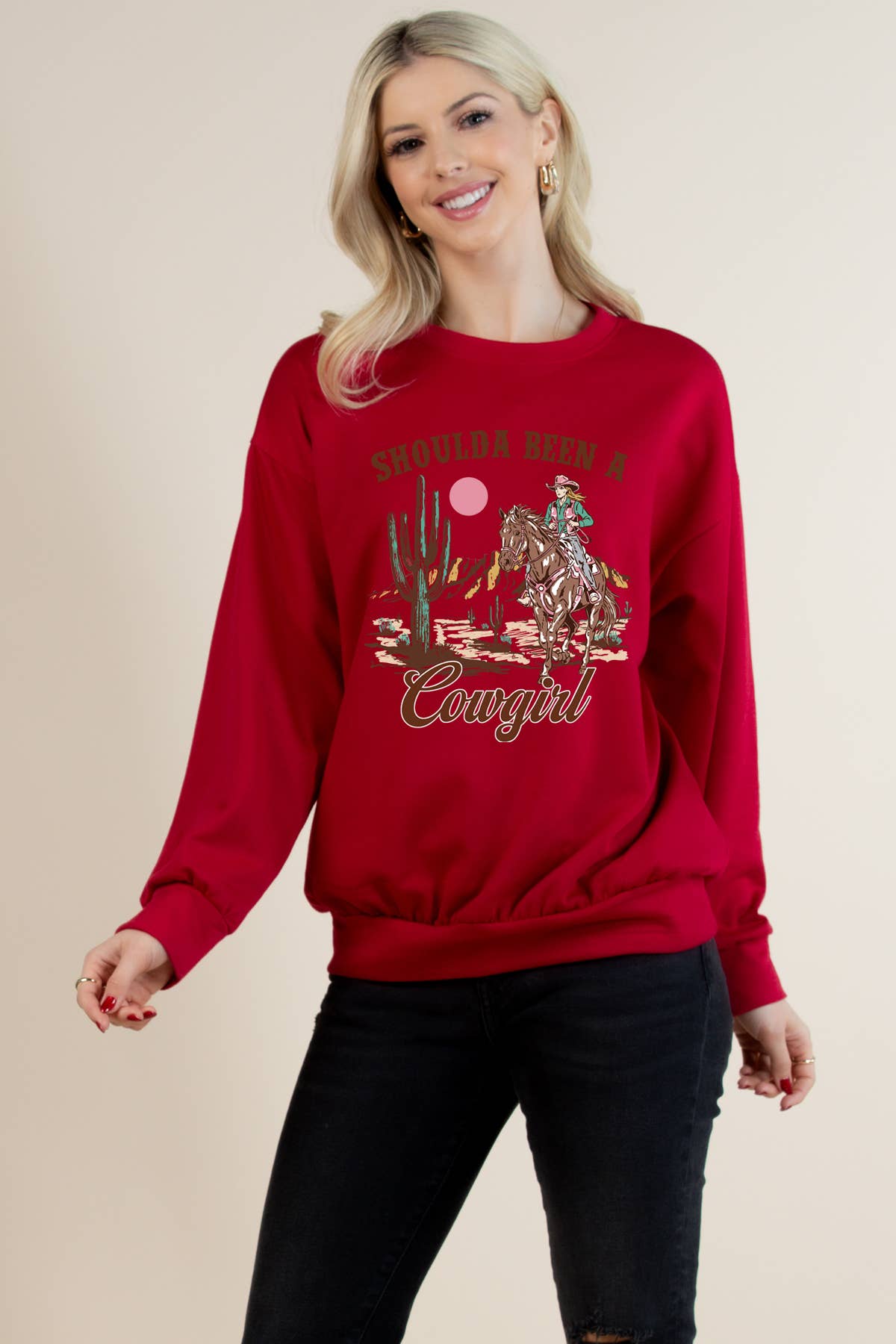 Nylon Apparel - Vente Sweat-shirt à imprimés – femme - T1005-6770-Sophia Sweat-shirt Imprimé Coupe Ample0