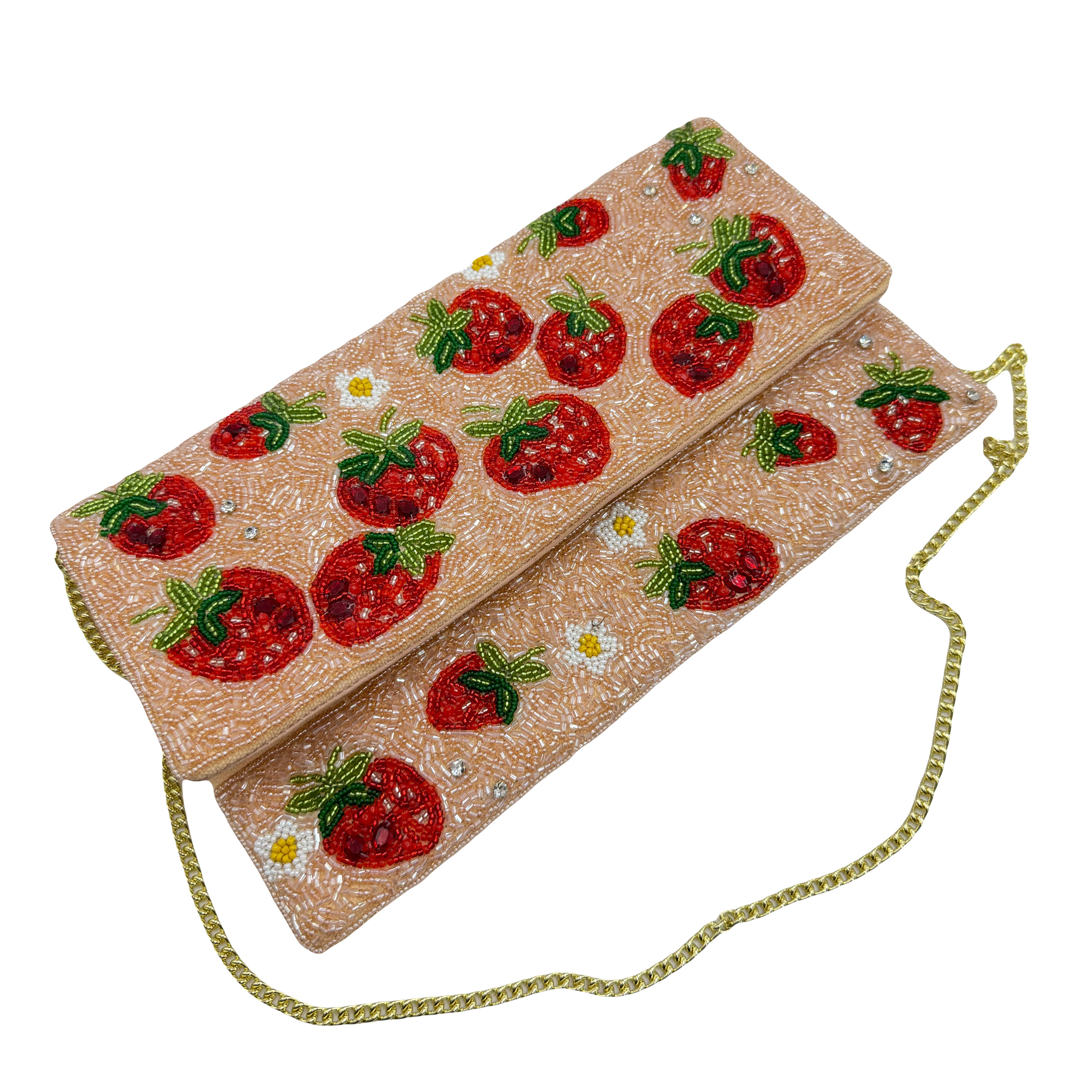Pizzazz, Inc. - Wholesale Clutch Bag - Women's - Strawberry Beaded Clutch1