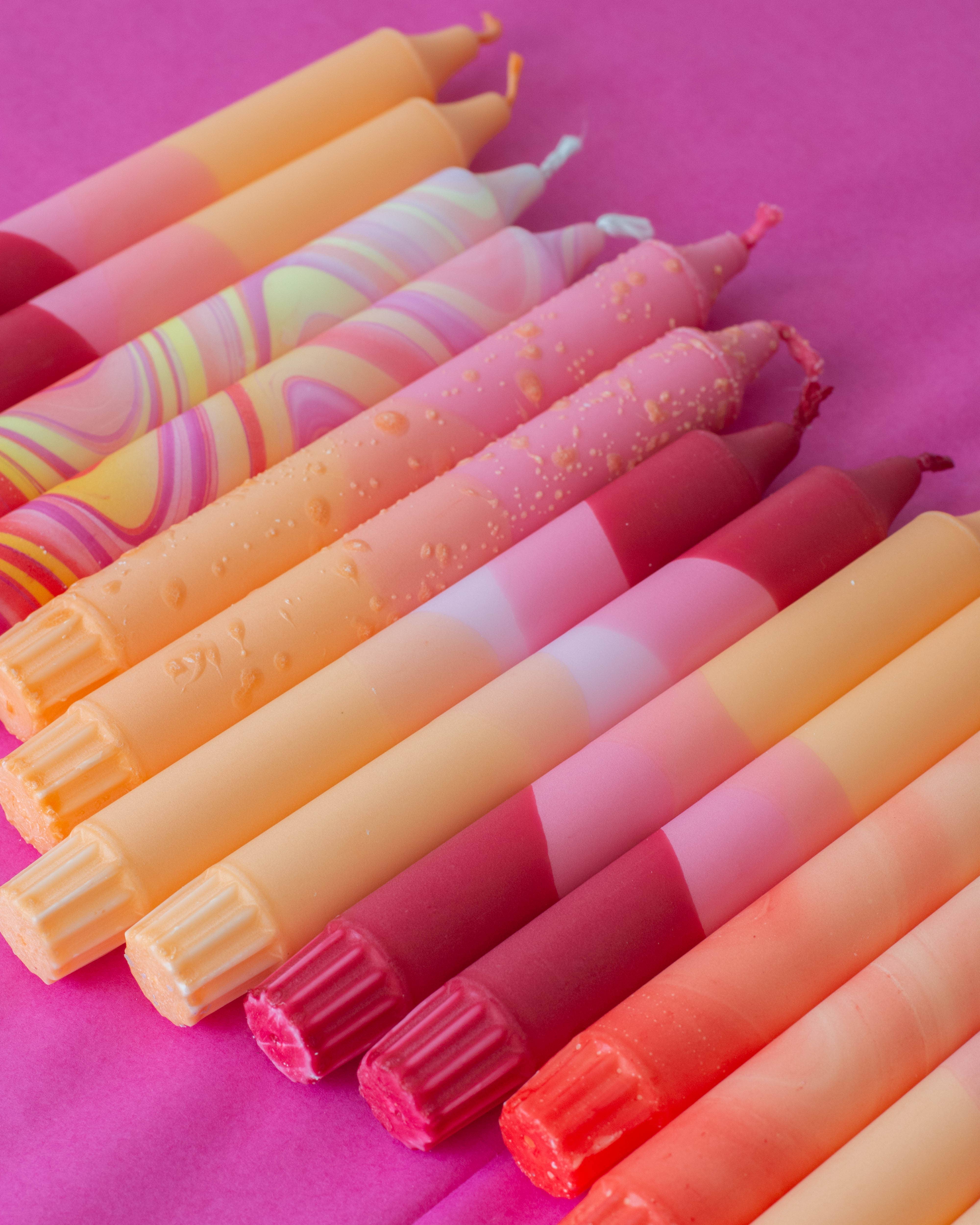 Nordtrice - Wholesale Tapered Candle/Candlestick - Taper candles - Sunset Mix2