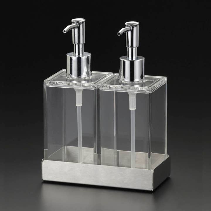 Huang Acrylic - Wholesale Soap Dispenser - Twin Liquid Soap & Lotion Dispensers0
