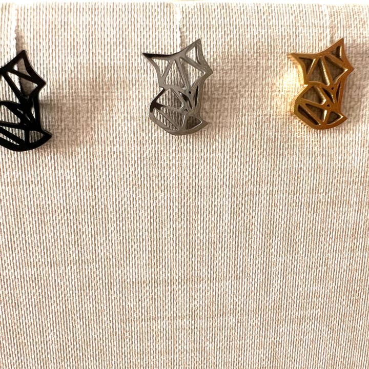 Silhouette Fox Earrings for wholesale by Royce and Oak