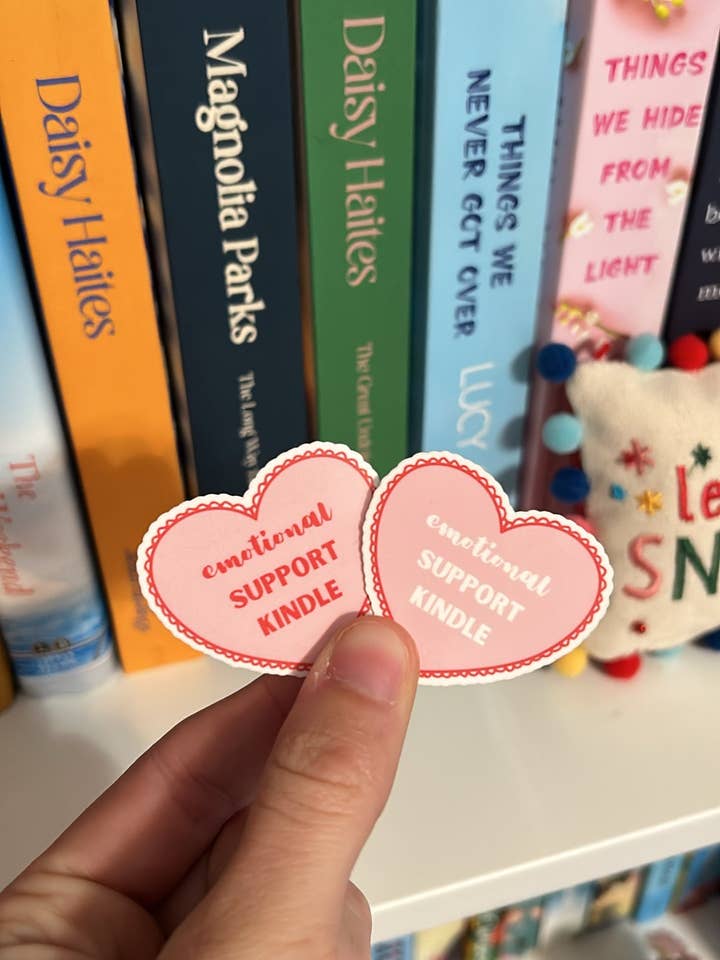 Emotional Support Kindle Stickers (2) for wholesale by Hannah Elise Co