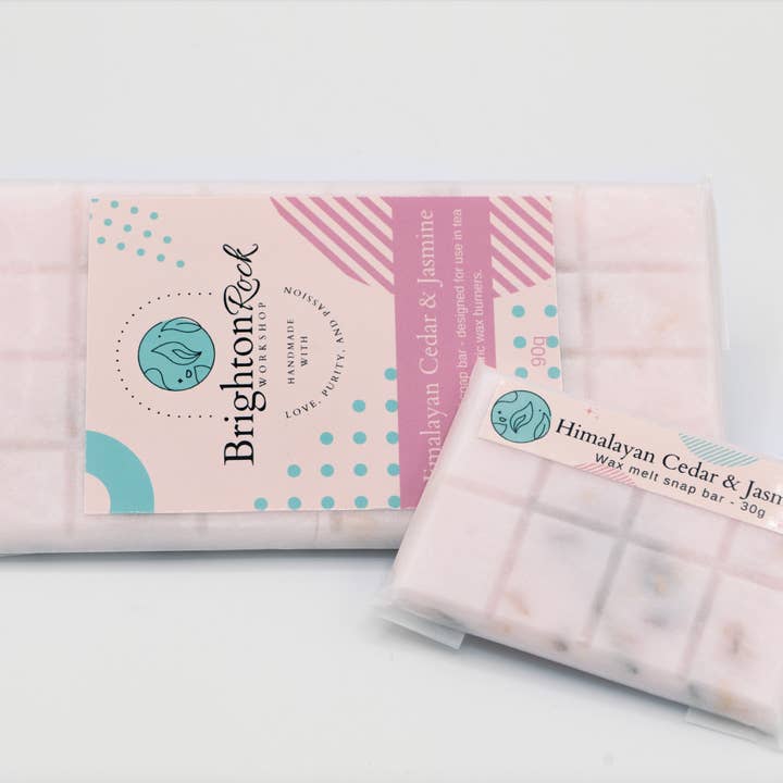 Himalayan Cedar & Jasmine Wax Melt Snap Bar for wholesale by Brighton Rock Workshop