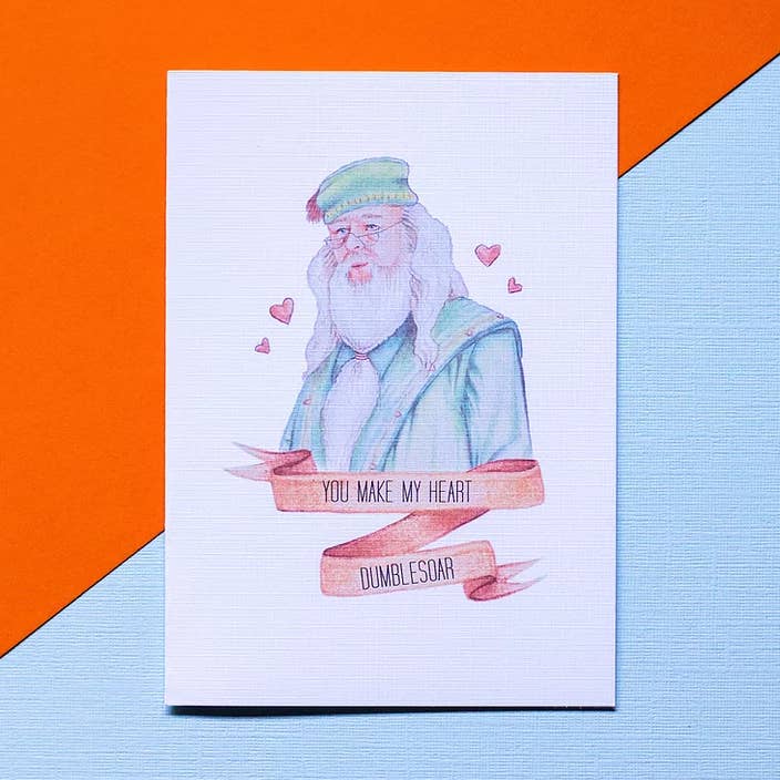 You Make My Heart Dumblesoar Card for wholesale by Mandy Illustrates