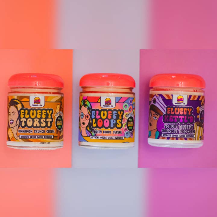 12 ct. - Fluffy Munchie - Odor Eliminating Candle Pack for wholesale by Modest&Co