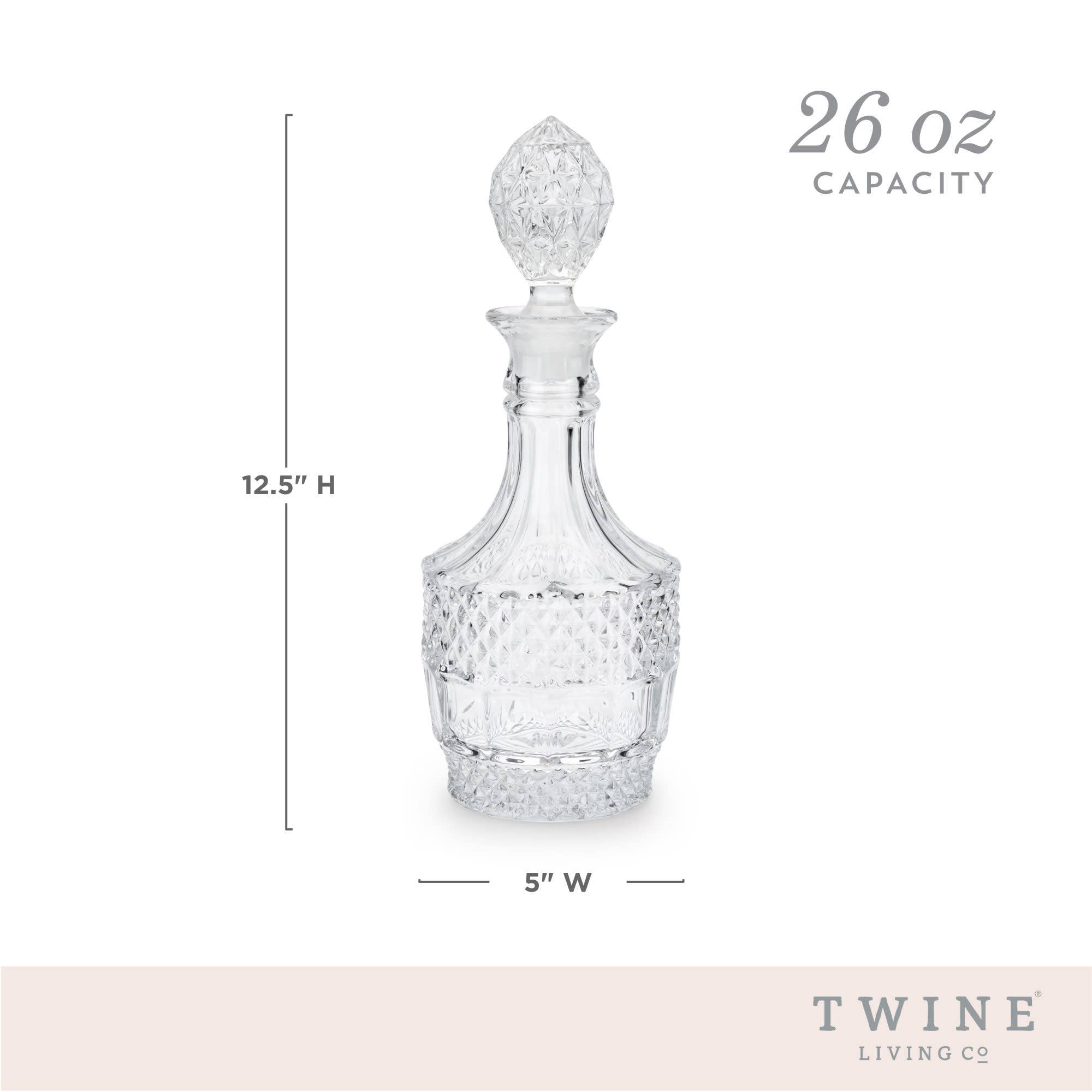 Twine - Vente Carafe - Carafe en cristal facetté de style vintage5