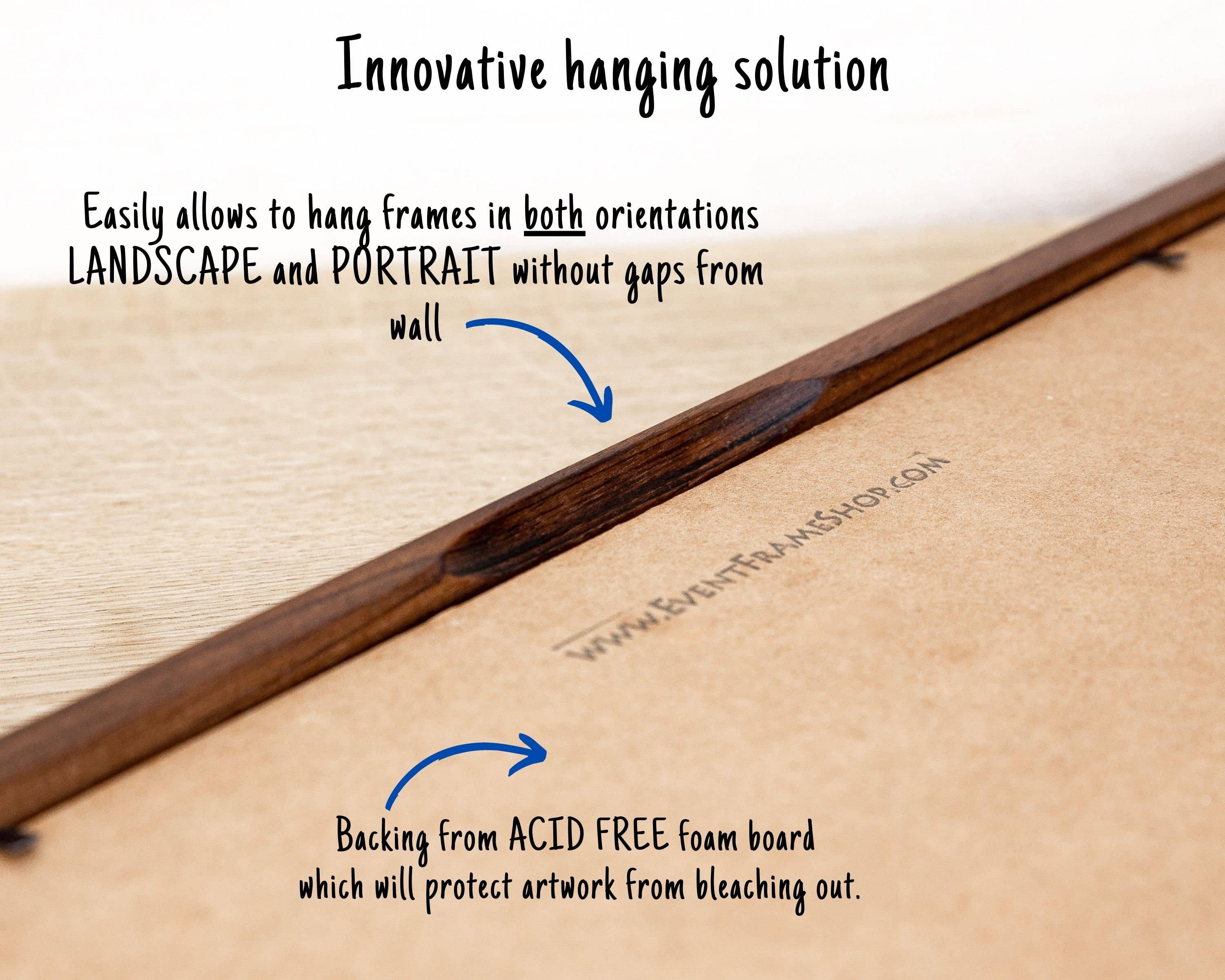 SIA EventFrame - Wholesale Picture Frame - Super Thin Edge Picture Frame, Natural Hardwood Photo Frame6