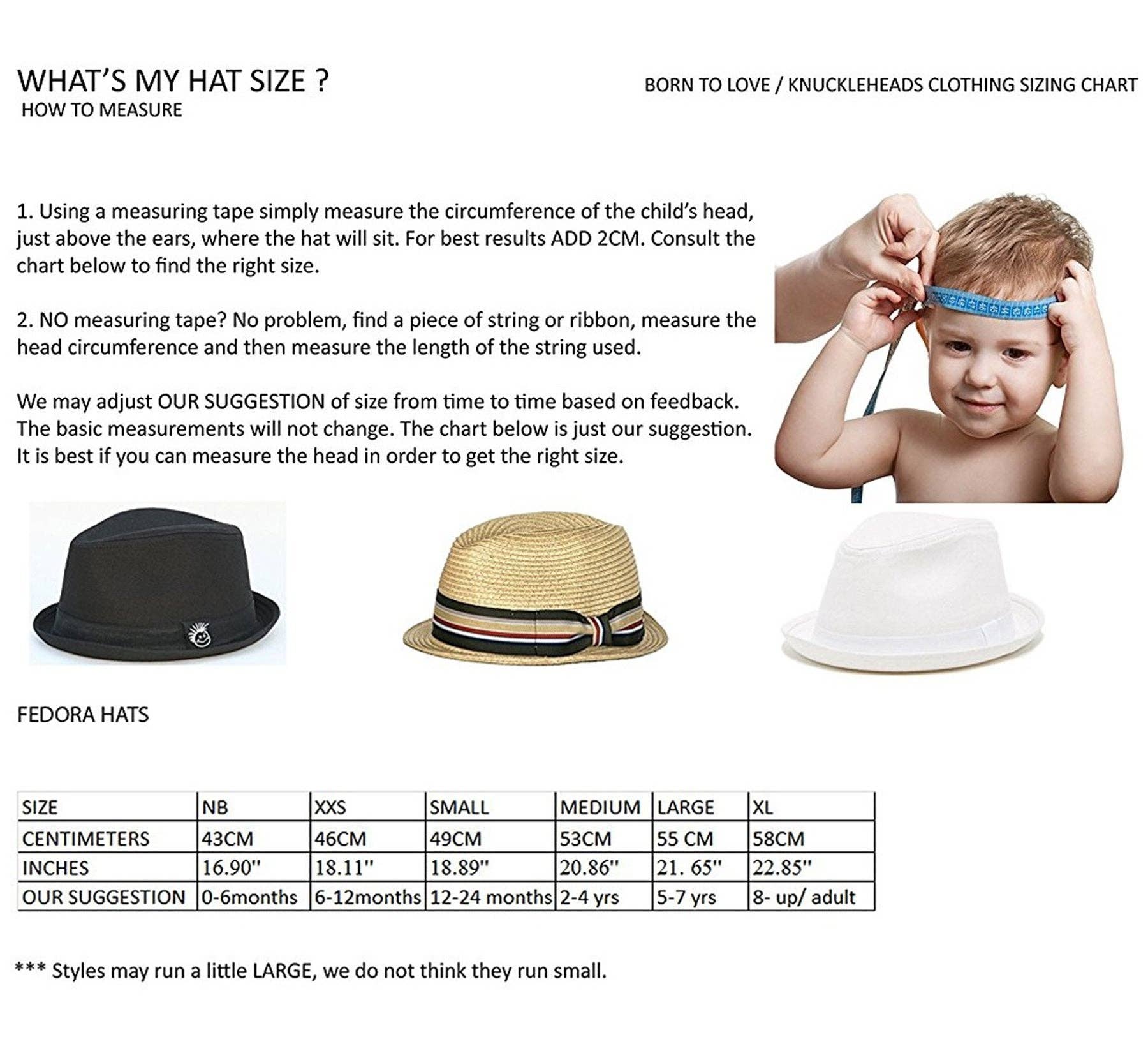 Born To Love - Vente Chapeau – enfant - Fedora en chevrons3