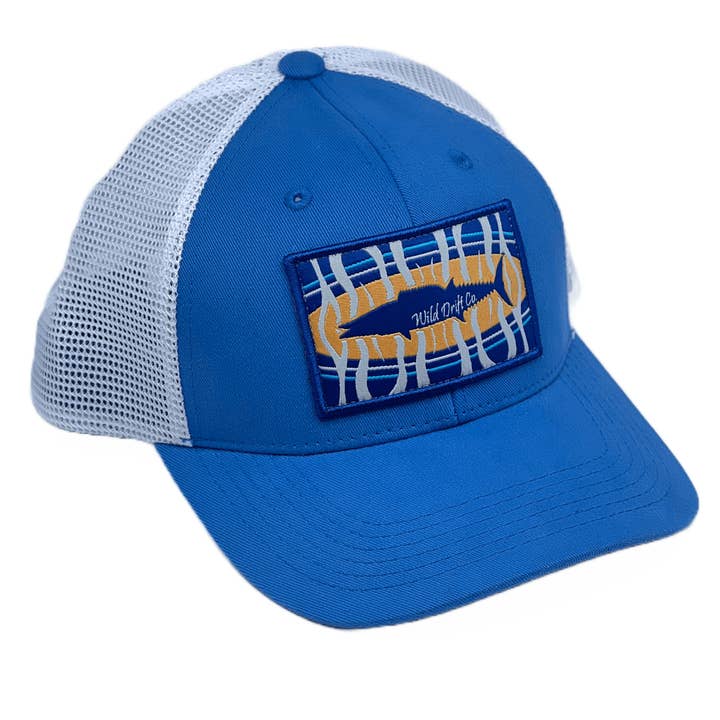 Mallet Blue/ White Wahoo Hat for wholesale by Wild Drift Co. (WDC)