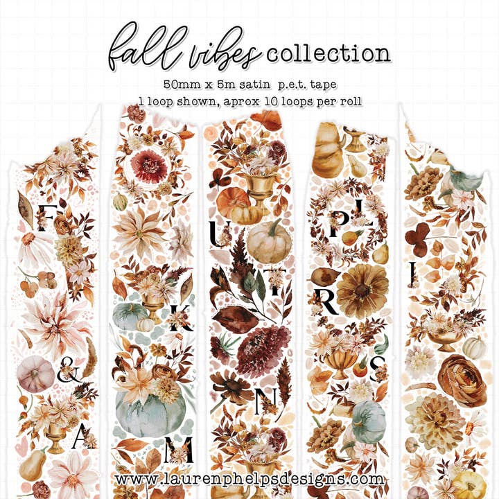 Fita Queda Vibes Premium Cetim P.E.T. 50mm por atacado de Lauren Phelps Designs