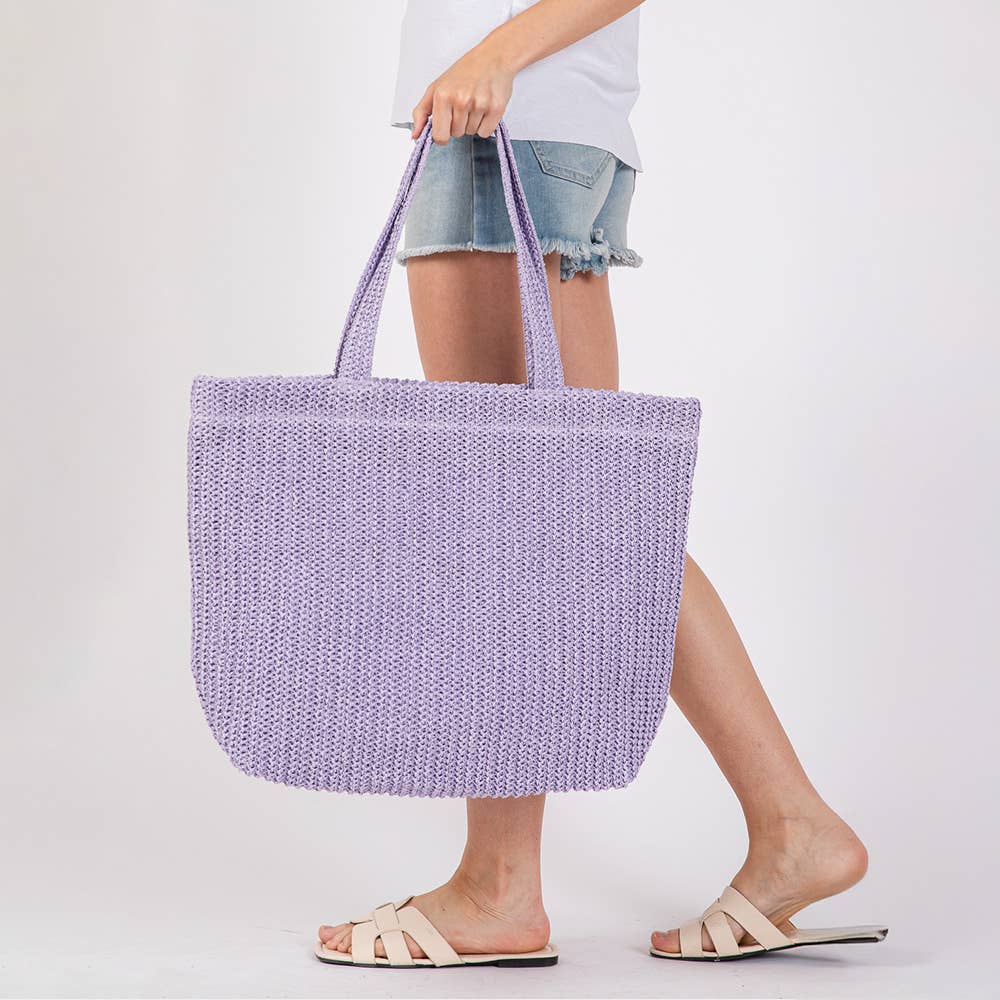 Sensibling Corp. - Wholesale Beach Bag - Solid Crochet Straw Tote Bag / Beach Bag
22