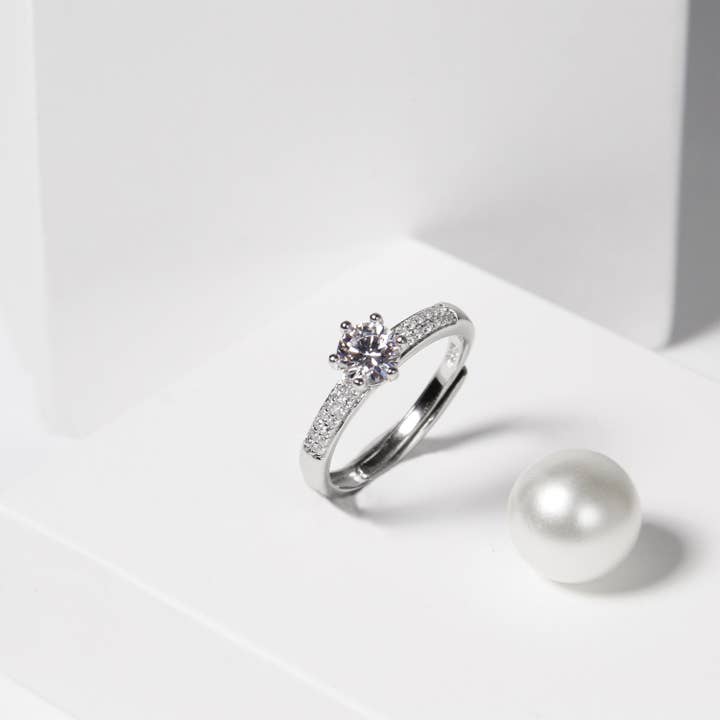 Pave Setting Round Cut 1 Carat Ring for wholesale by Meissa Jewelry