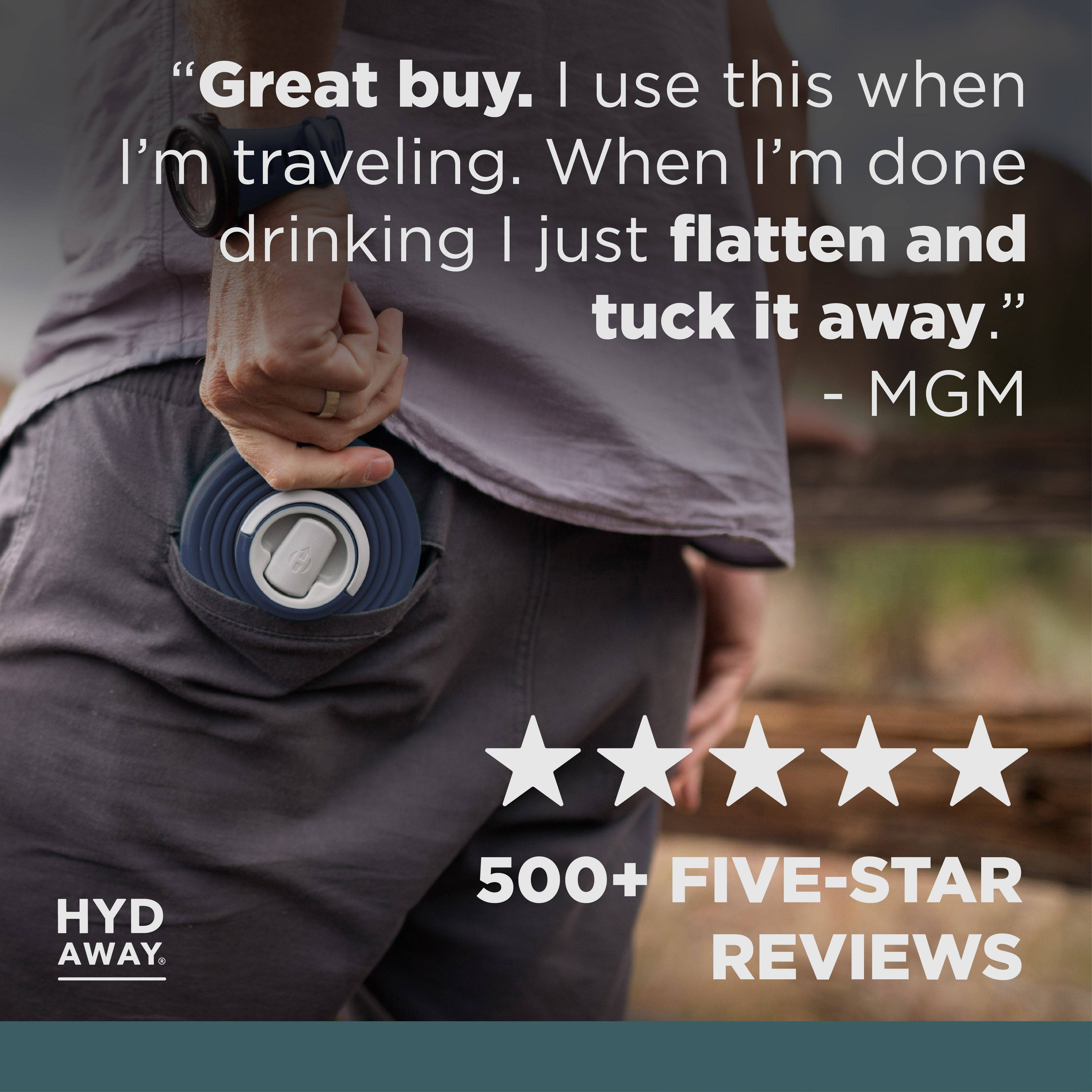 HYDAWAY – Großhandel Trinkflaschen – Zusammenklappbare Wasserflasche | 25oz38