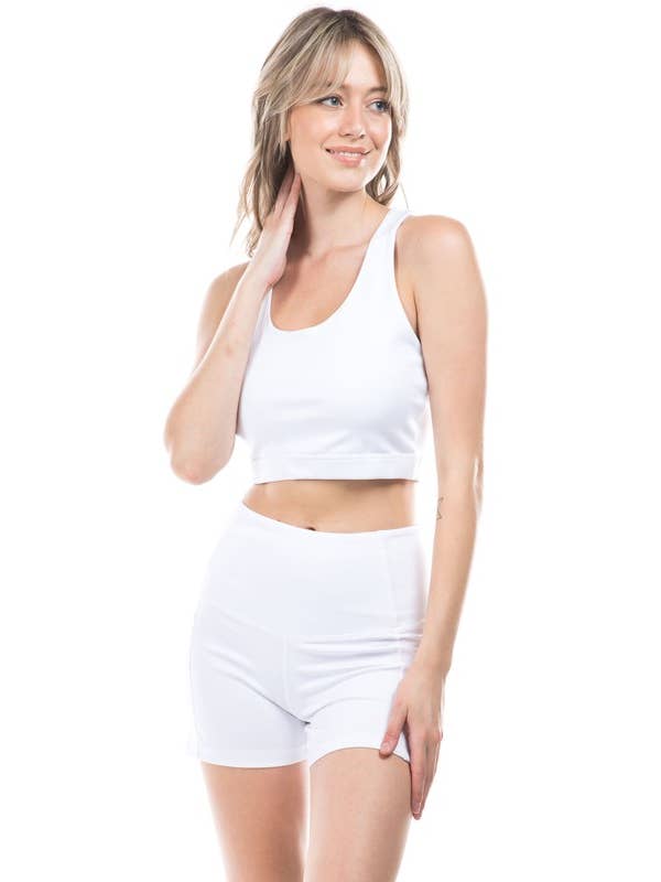 otos active - Vente Ensemble de sport – femme - Ensemble de Shorts Actifs Simples - Couleurs Unies14