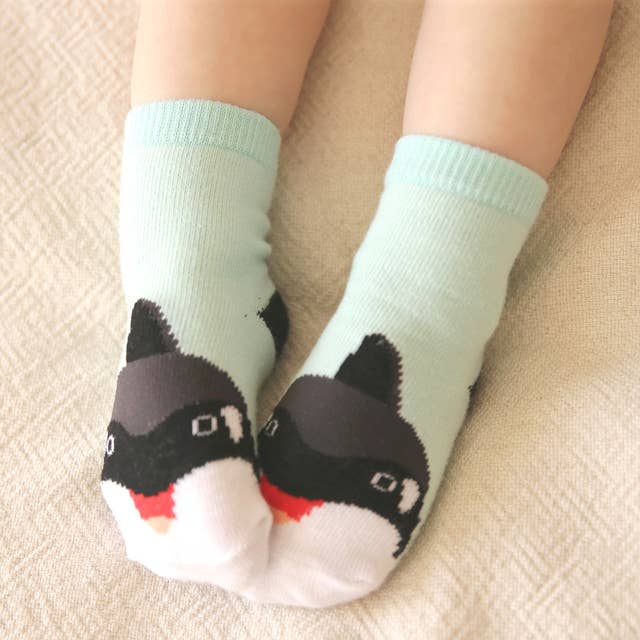 Sky Orca Zoo Baby Animal Socks for wholesale on Faire4