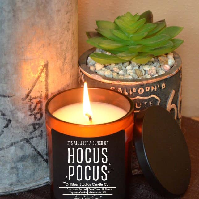 Driftless Studios - Wholesale Jar/Filled Candle - Hocus Pocus Halloween Candle - Soy Wax Candles