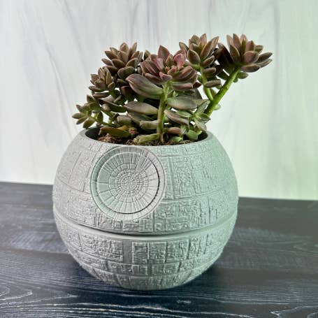 The Butler's Company - Wholesale Plant pot - Deathstar Planter with Hidden Drip Tray | Star Wars Inspired0