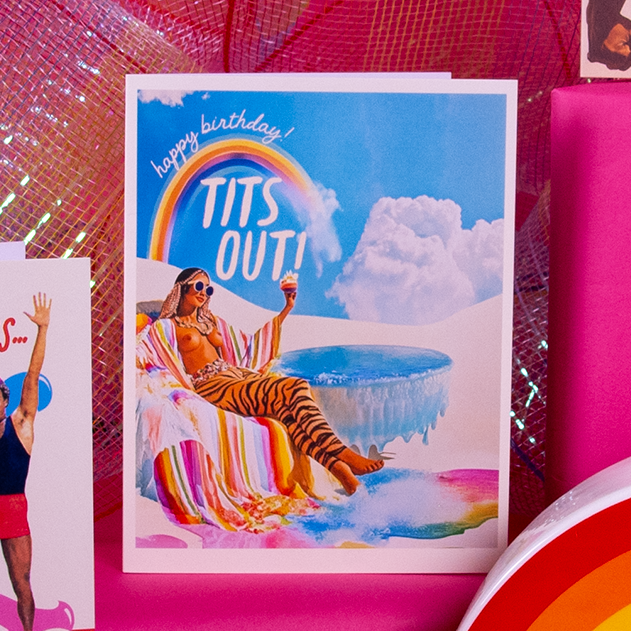 offensivedelightful - Wholesale Birthday Card - TIGER RAINBOW GIRL birthday fantasy card4