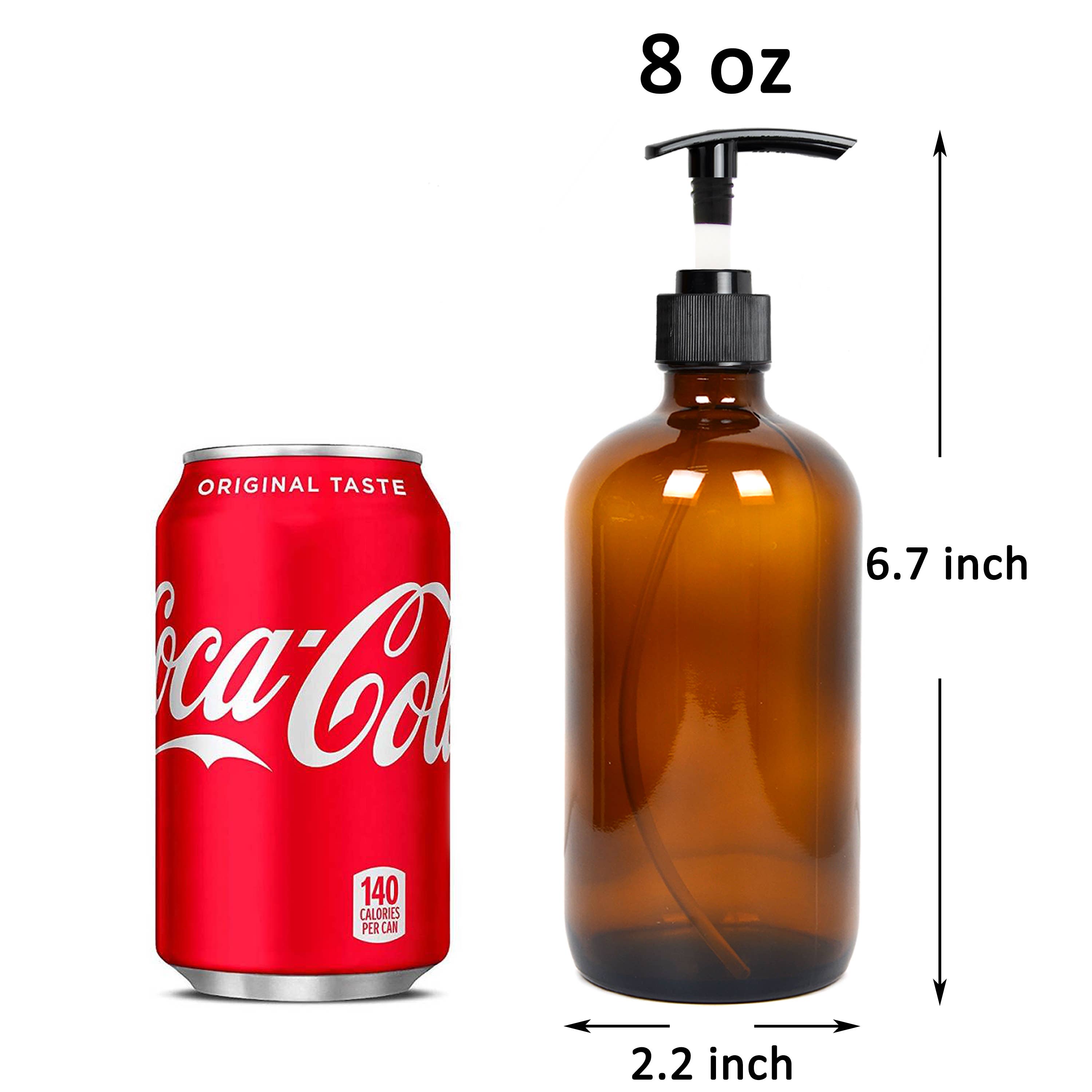 Youngever - Wholesale Essential Oil Holder - Youngever 5 Pack 8OZ Empty Glass Pump Bottles - Amber1