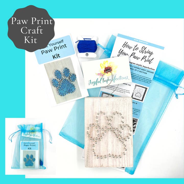 Joyful Imperfectionz - Wholesale DIY Craft Kit - Paw Print Crafts | Dog Party Favors | Animal Theme Activity