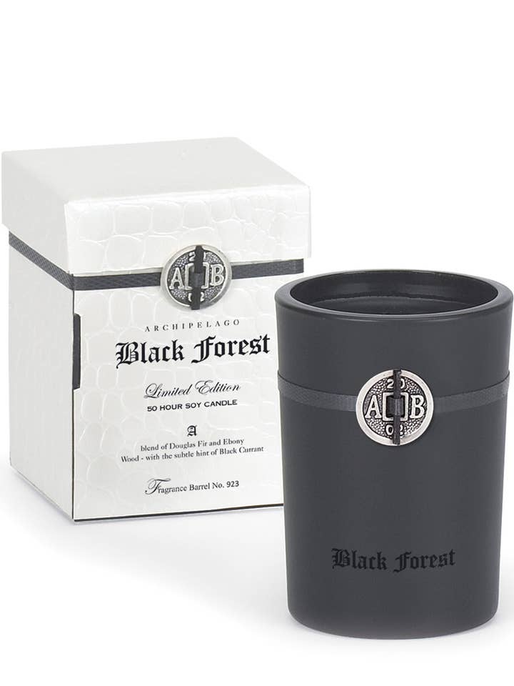 Black Forest Boxed Candle for wholesale by Archipelago Fragrences