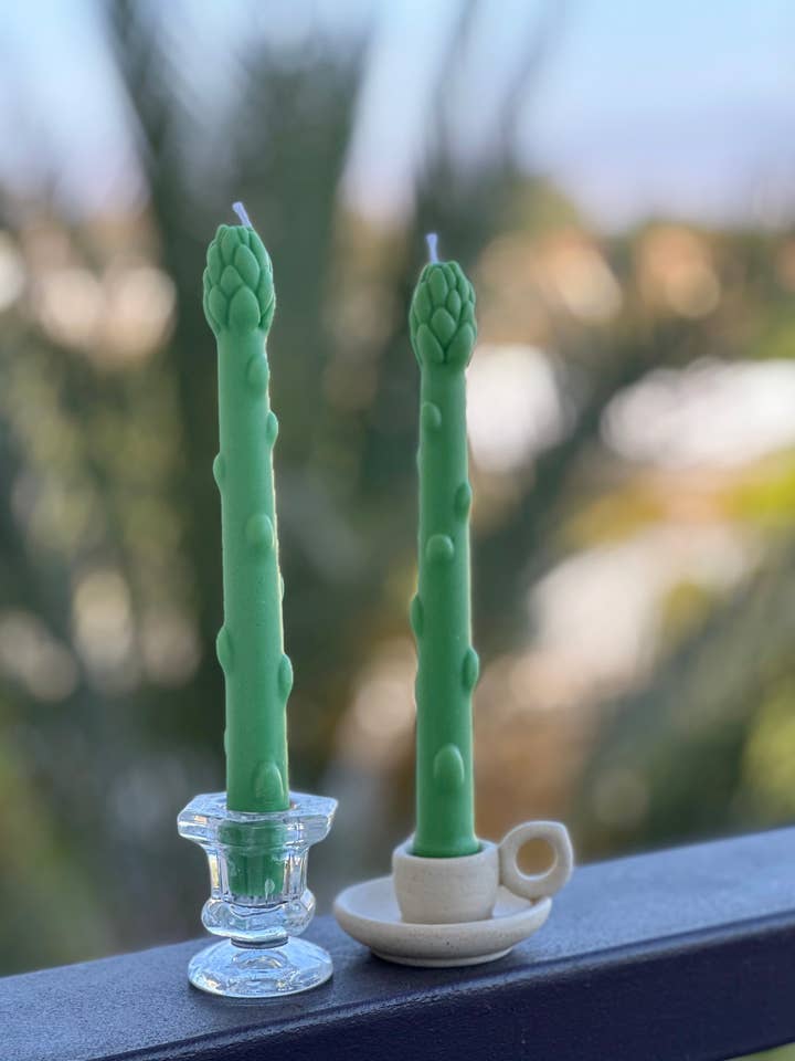 Bougie d'asperge (Une paire) pour la vente par LA AROMA CANDLE CO.