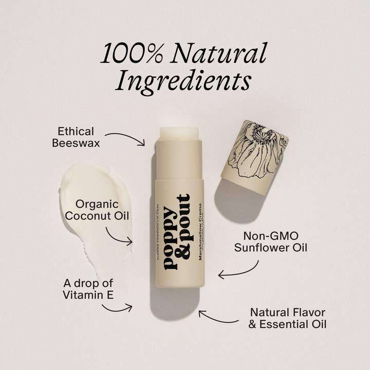 Poppy & Pout - Wholesale Lip Balm - Lip Balm, Marshmallow Creme
