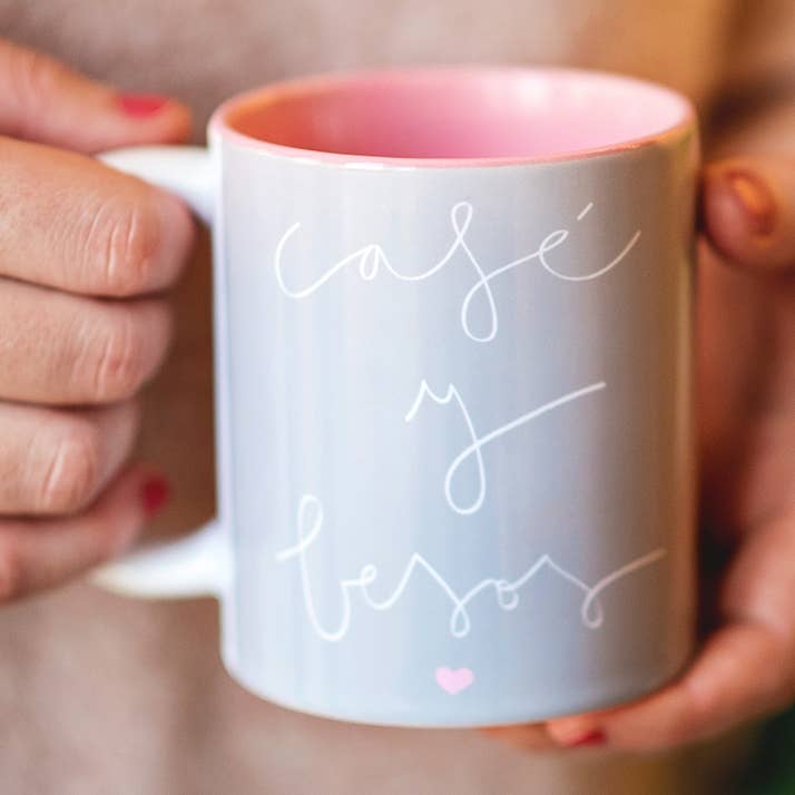 Caneca Café y Besos por atacado de Mdemona