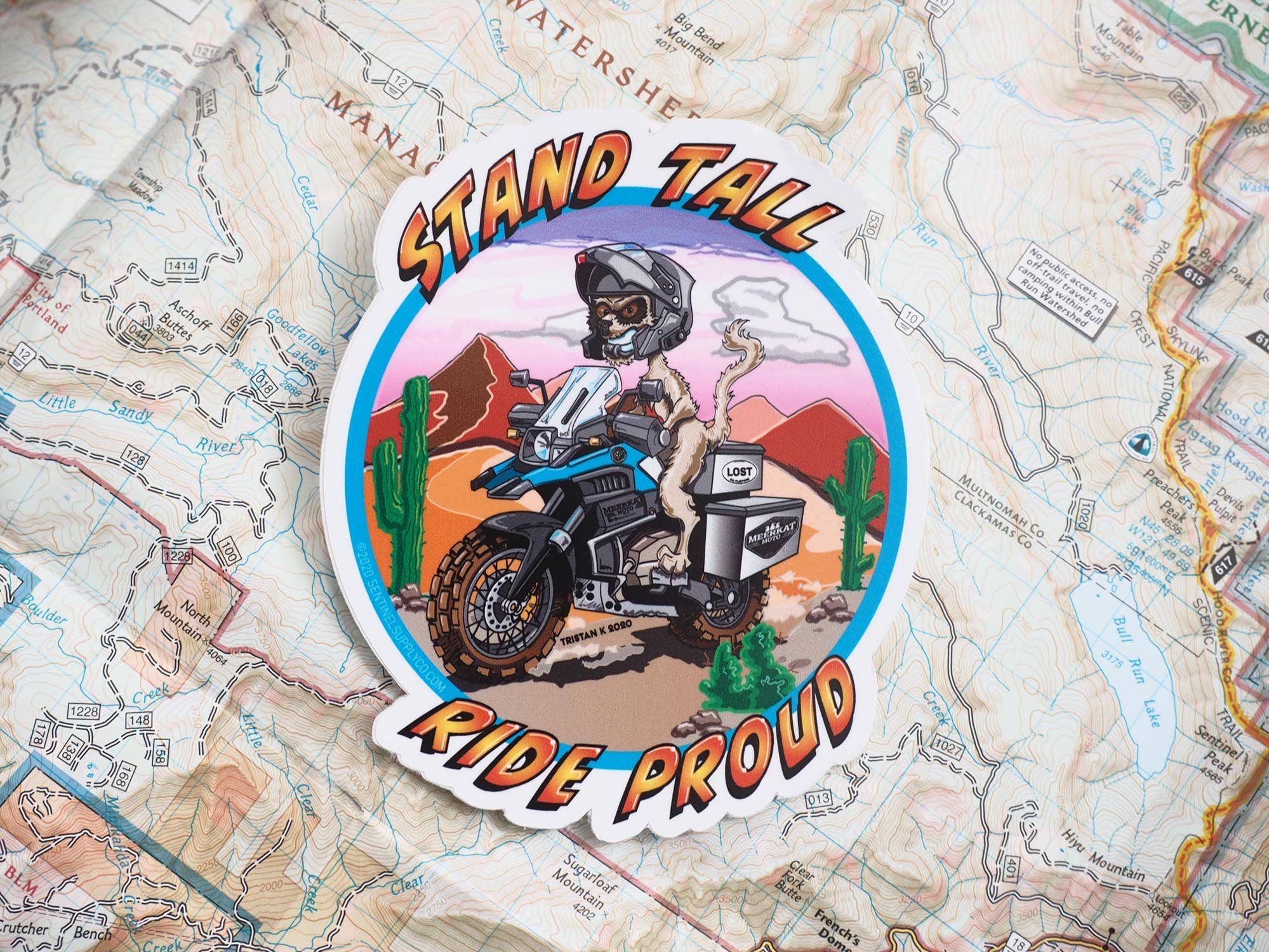 Sentinel Supply - Wholesale Sticker - Meerkat Moto Desert Art Stickers for ADV Motorcycles7