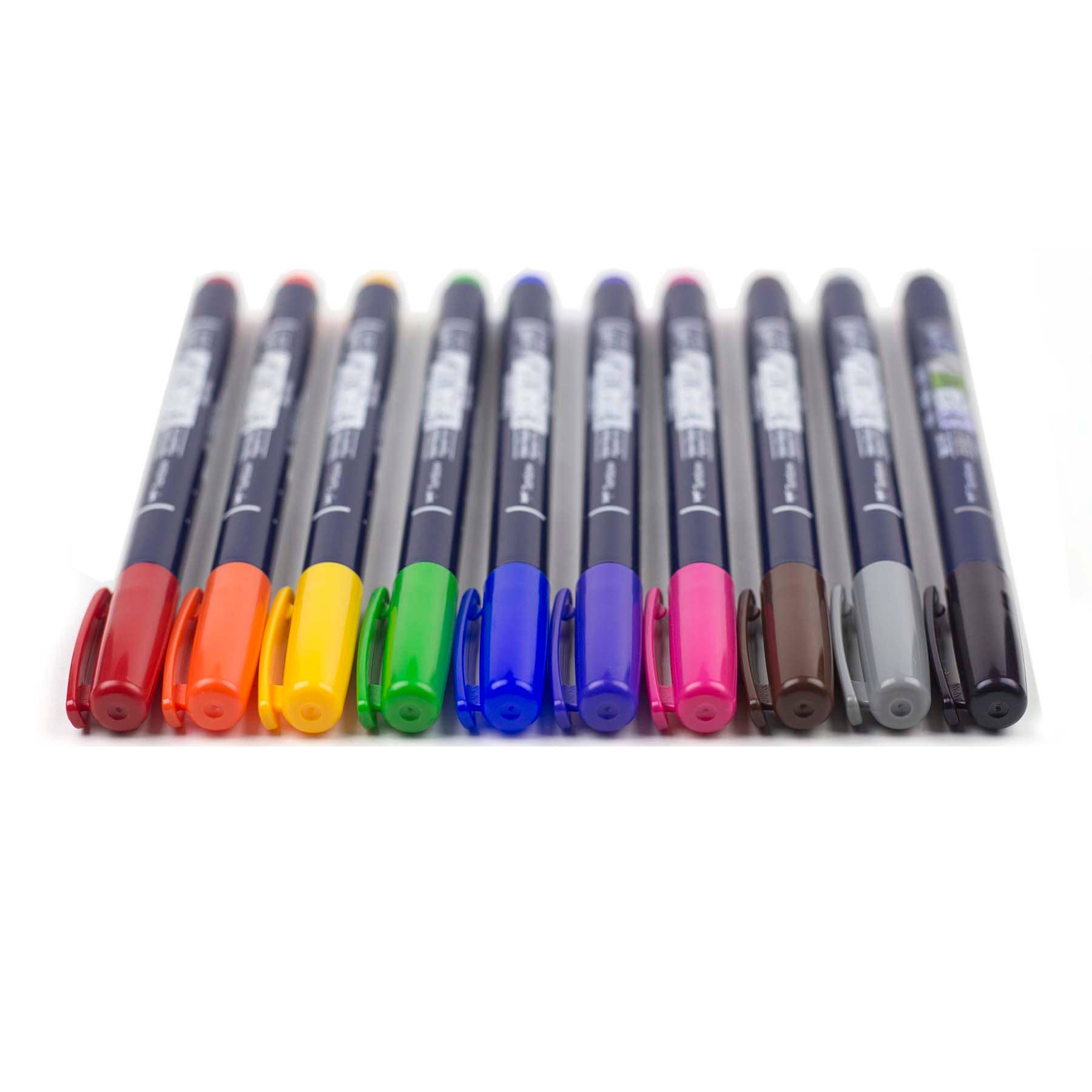 Tombow - Wholesale Pen - Fudenosuke Colors Calligraphy Brush Pens - 10-Pack3