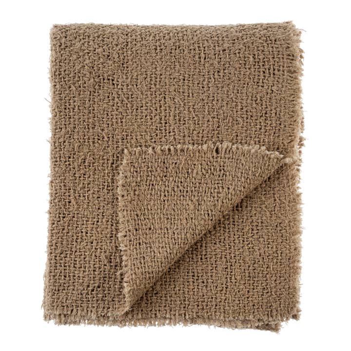 Indaba Trading - Wholesale Throw Blanket - Sable Fringe Throw Beige
