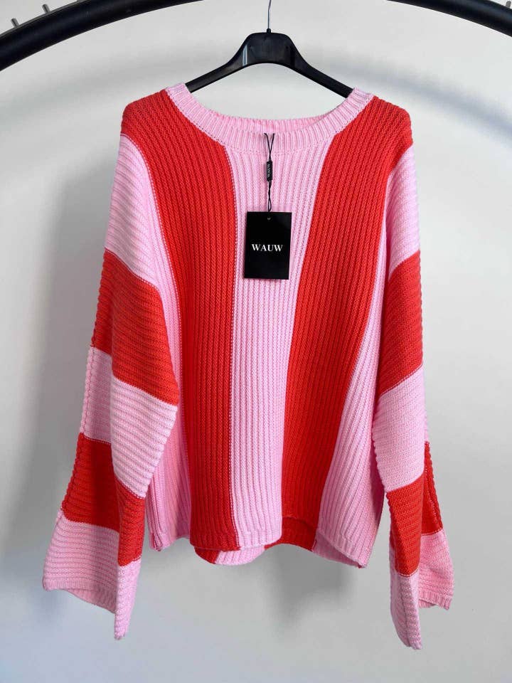 Beige Trui Gestreept | 2 varianten for wholesale on Faire2