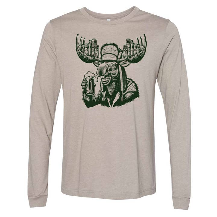 Gettin Schnookered Moose à manches longues pour la vente par Ales to Trails