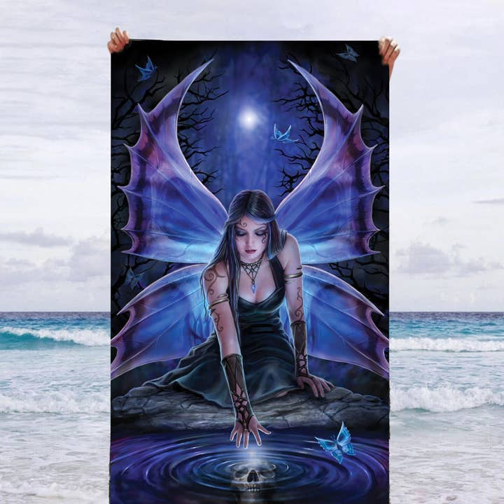 WSH - Immortal Flight - Toalla de playa - Anne Stokes Art para venta al por mayor de Wild Star Hearts