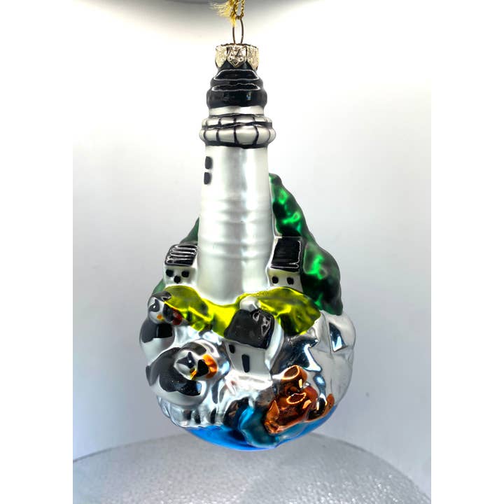 29 Tonight - Wholesale Ornament - 5 1/2" Glass Ornament Lighthouse