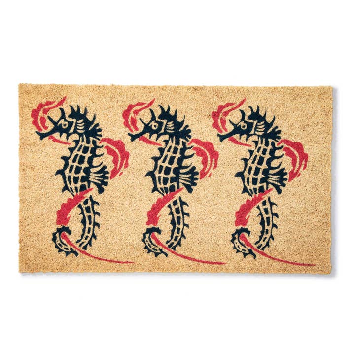 Victoria and Albert Museum Seahorses Coir Doormat for wholesale by Entryways
