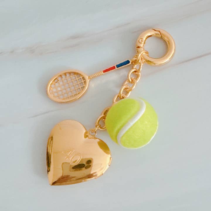 Ellison+Young - Wholesale Keychain – Women's - Tennis Love Cluster Bag Charm