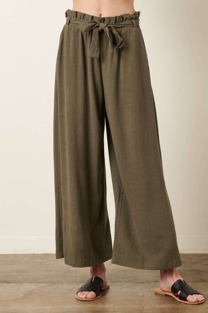 mittoshop - Wholesale Pants - Women's - PAPER BAG TIE DETAIL WIDE LEG PANTS14