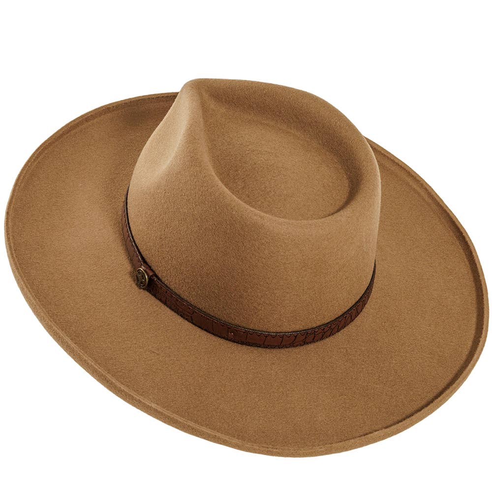 American Hat Makers - Vendita all'ingrosso Fedora - Unisex - Cappello Fedora in feltro di lana con bordo stretto - modello Hudson2