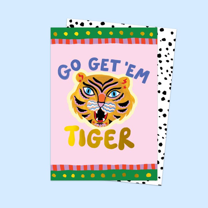 Go Get Em Tiger Card for wholesale by Eleanor Bowmer